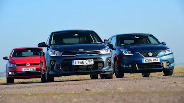 Kia Rio vs Volkswagen Polo vs Suzuki Baleno - head-to-head