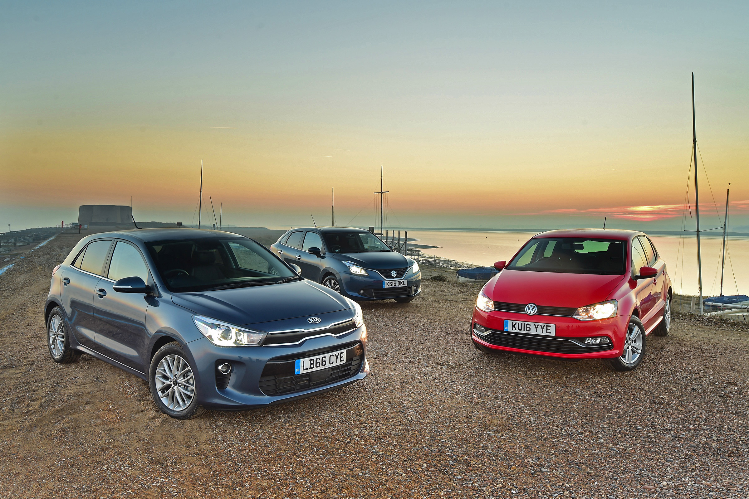 Kia Rio vs Volkswagen Polo vs Suzuki Baleno - header