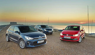 Kia Rio vs Volkswagen Polo vs Suzuki Baleno - header