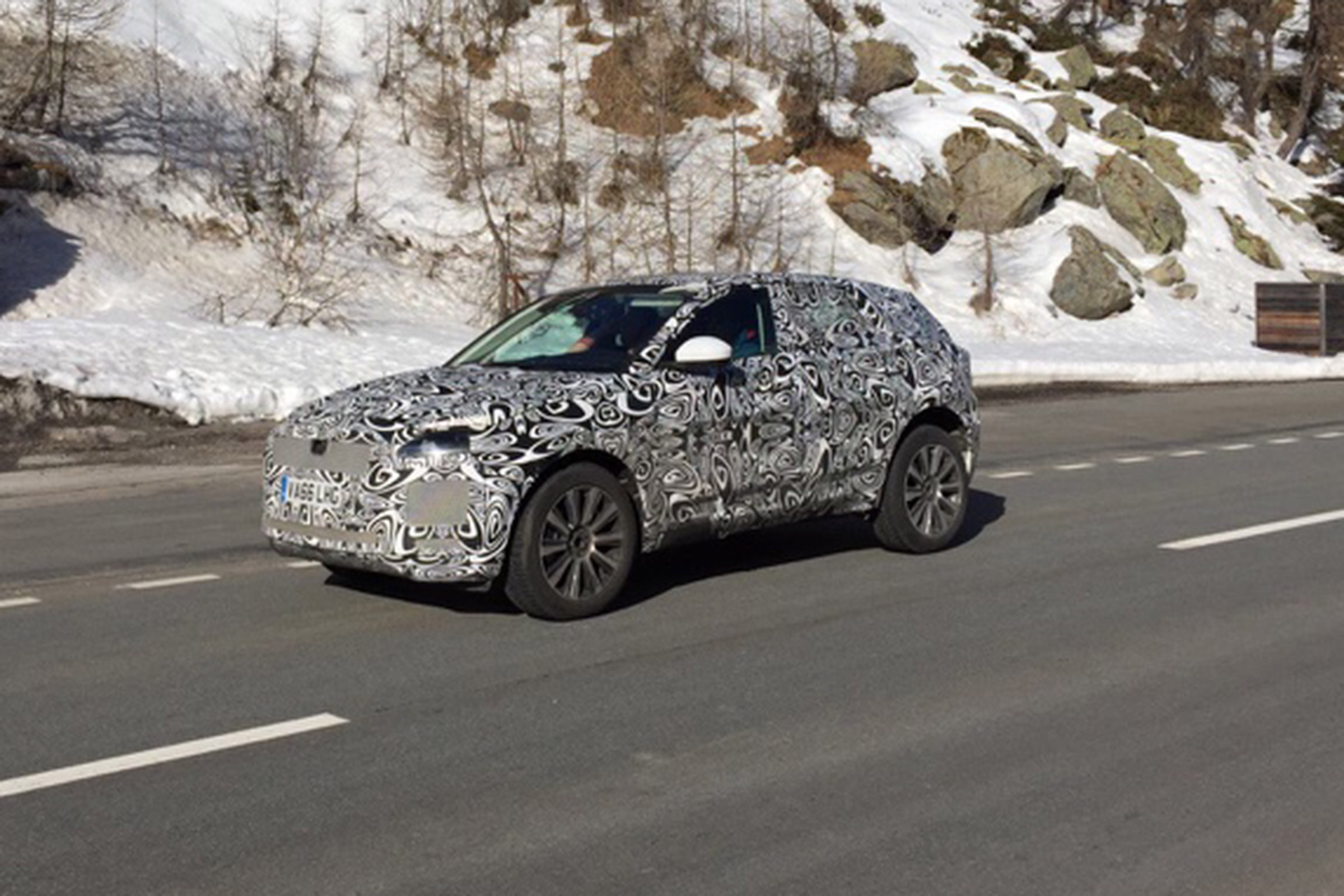 Baby Jaguar F-Pace E-Pace batch shot front quarter
