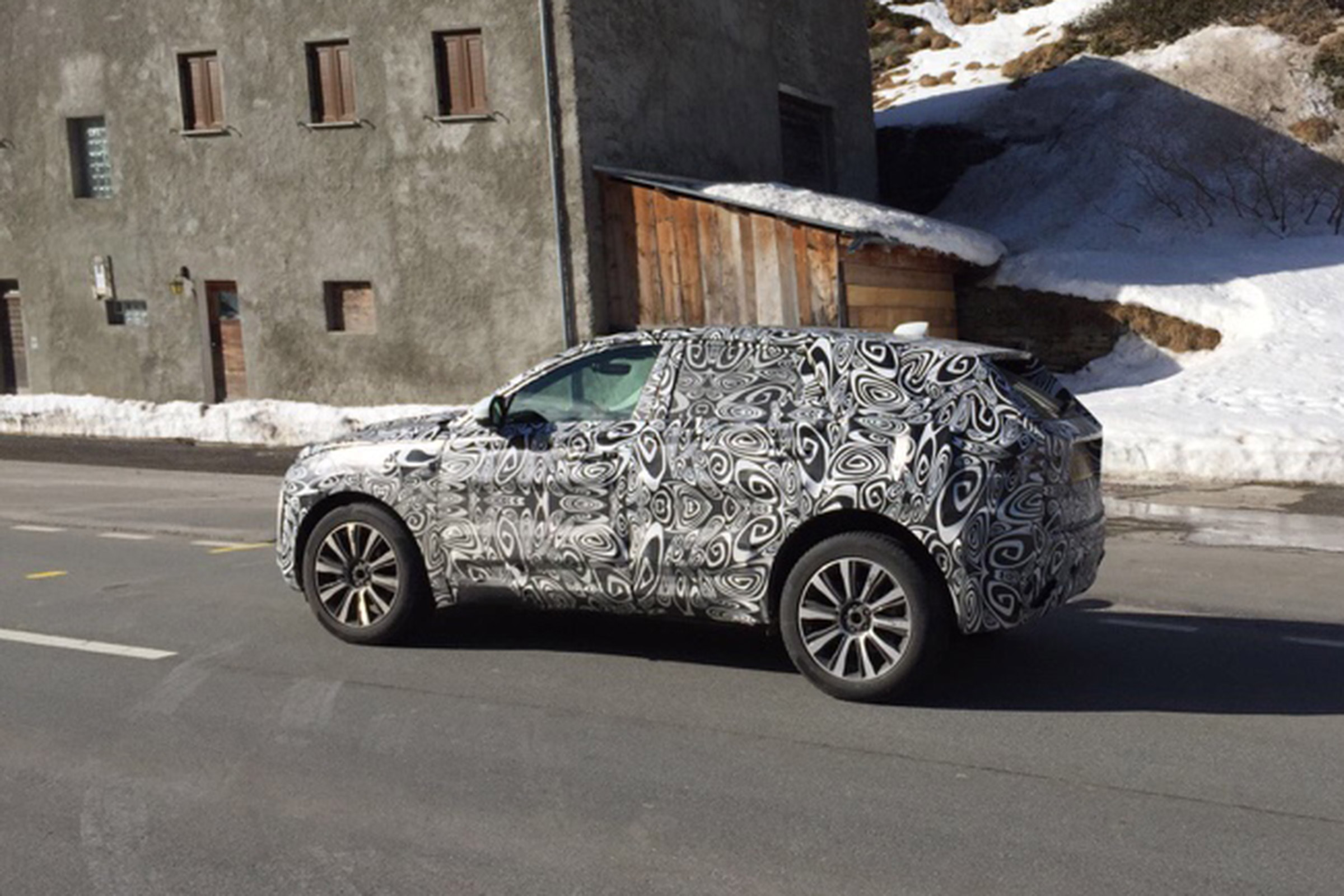 Baby Jaguar F-Pace E-Pace batch shot rear quarter