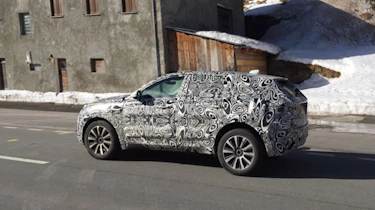 Baby Jaguar F-Pace E-Pace batch shot rear quarter