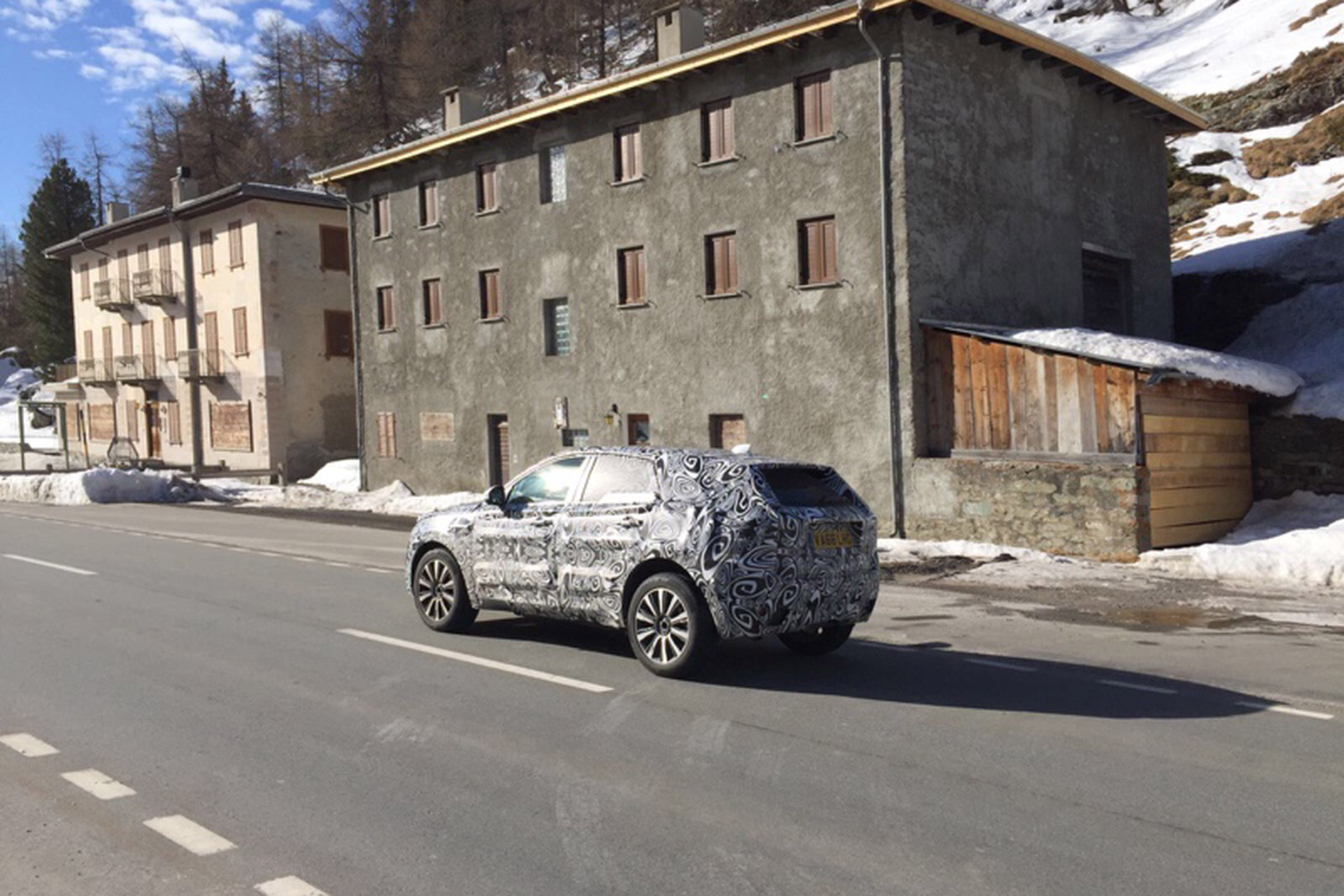 Baby Jaguar F-Pace E-Pace batch shot rear quarter