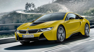 bmw i8 protonic frozen yellow front quarter