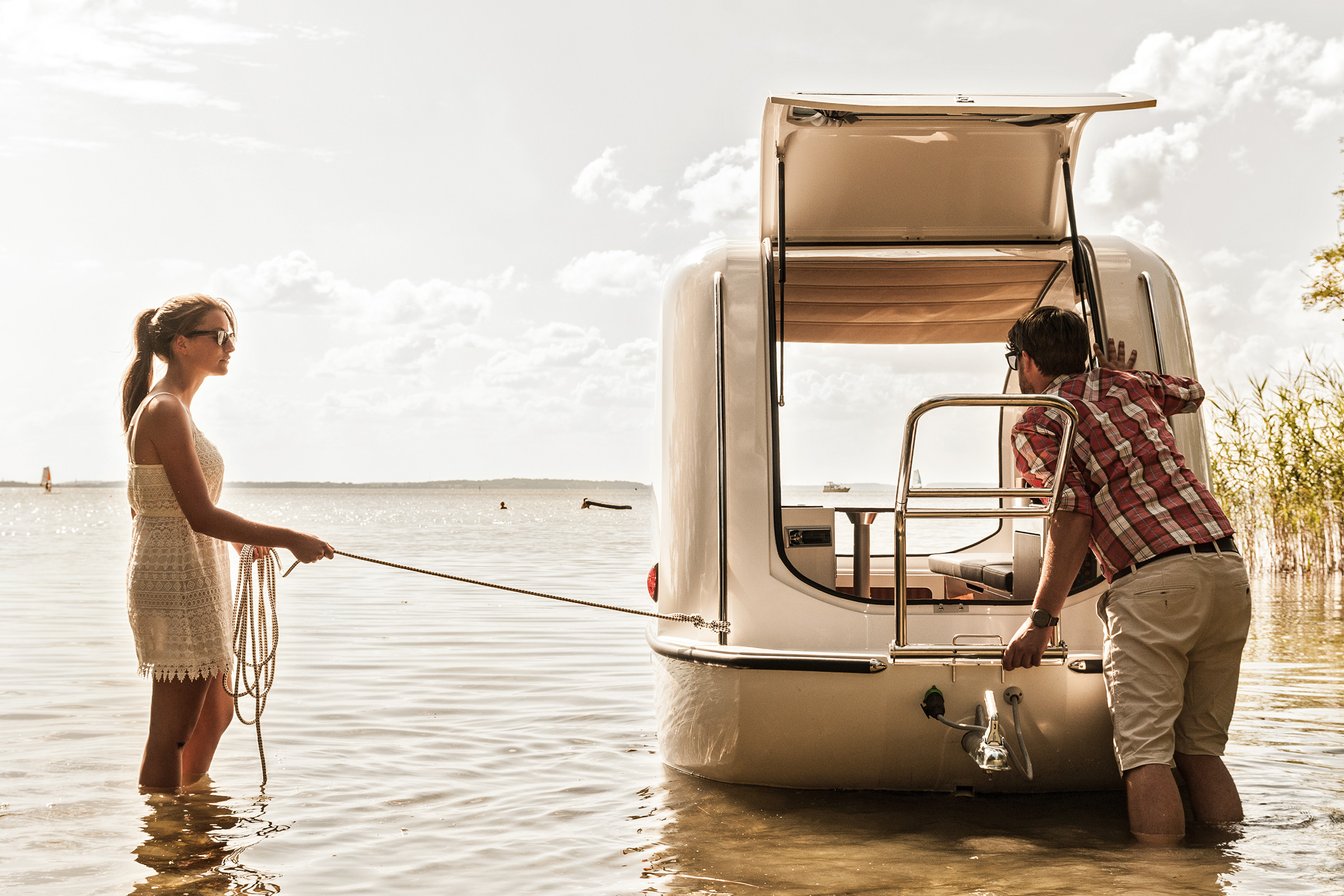 Sealander Schwimmcaravan