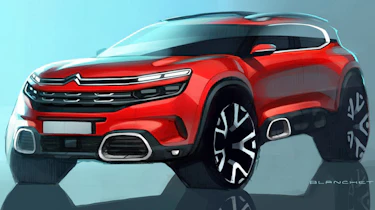 citroen C5 aircross teaser sketch front quarter