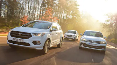 Ford Kuga vs Volkswagen Tiguan vs Mazda CX-5 - front