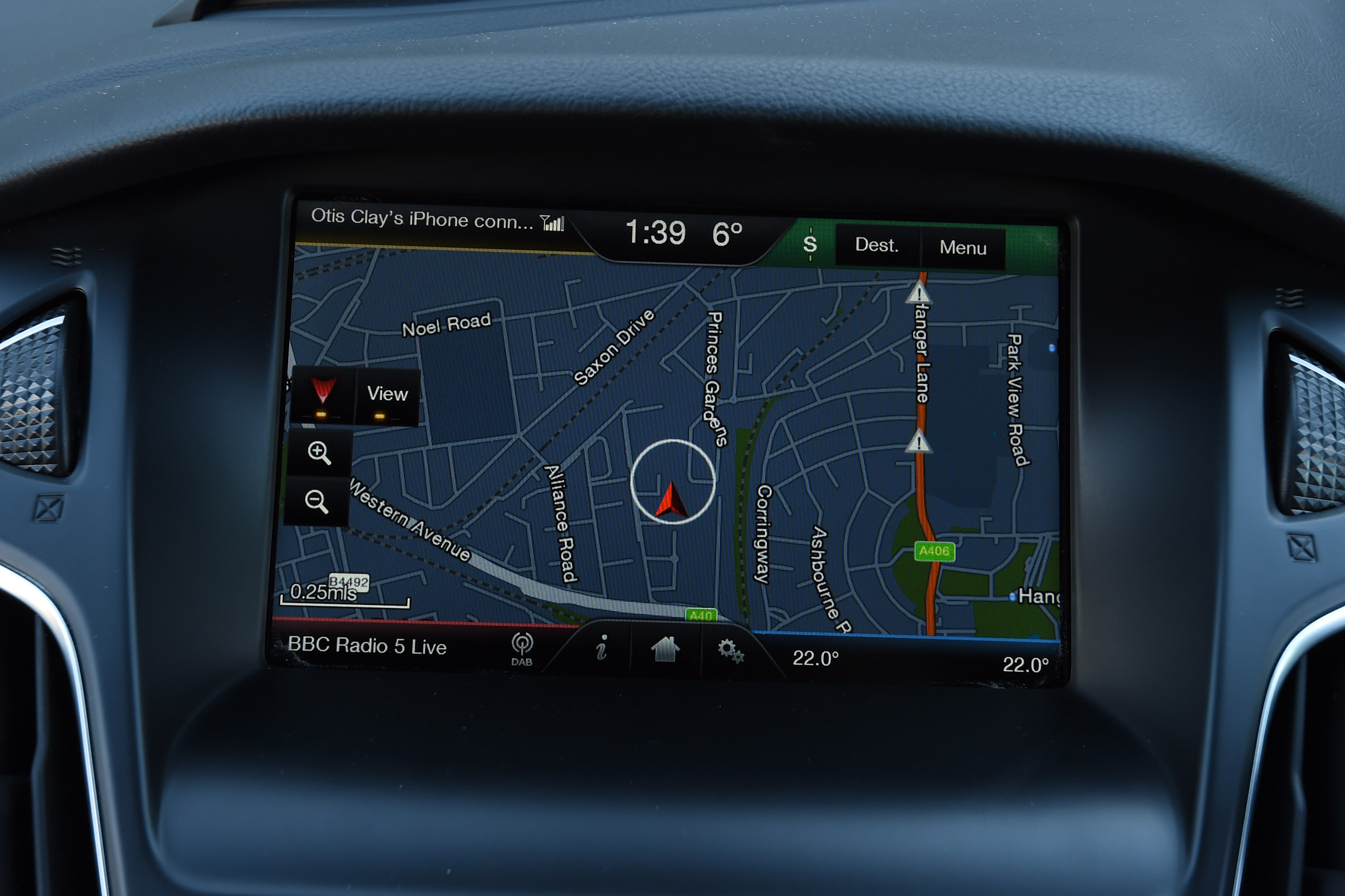 Ford Focus RS Mountune - sat-nav