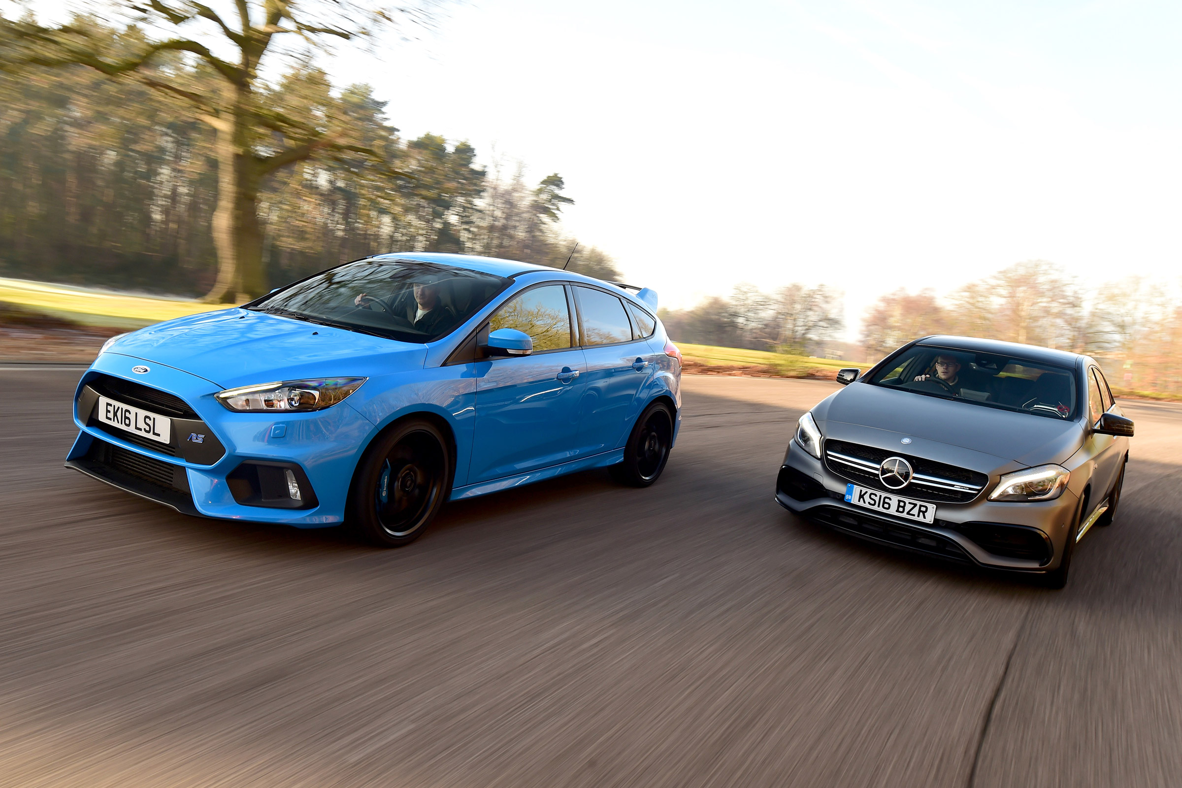 Ford Focus RS Mountune vs Mercedes-AMG A 45 - head-to-head
