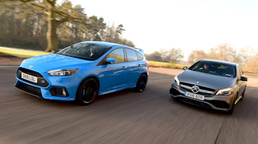 Ford Focus RS Mountune vs Mercedes-AMG A 45 - head-to-head