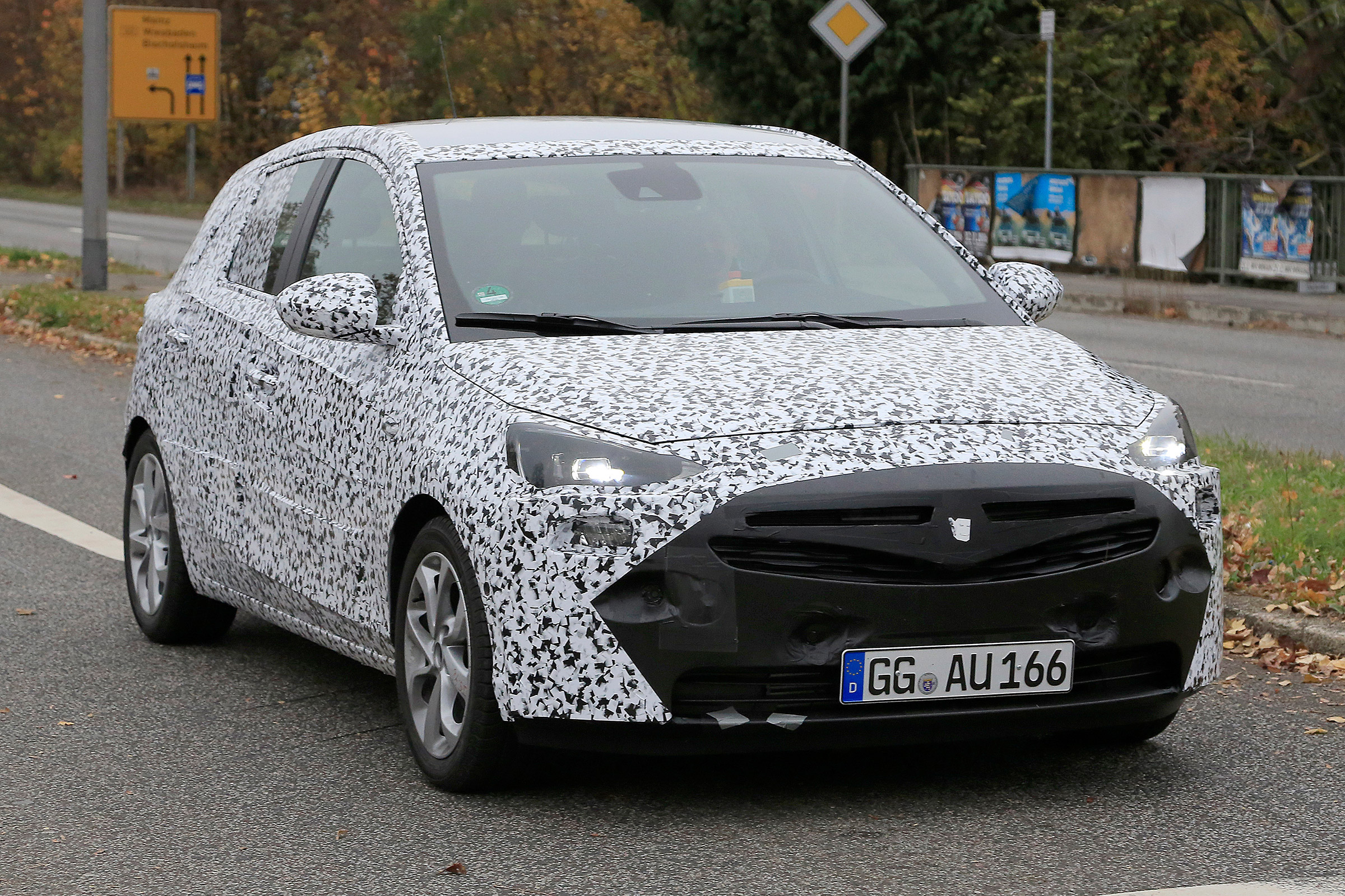 vauxhall corsa 2018 spy shot front quarter
