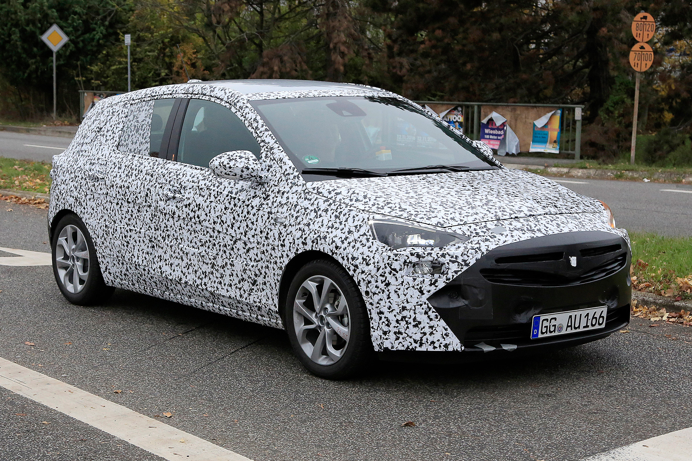 vauxhall corsa 2018 spy shot front quarter