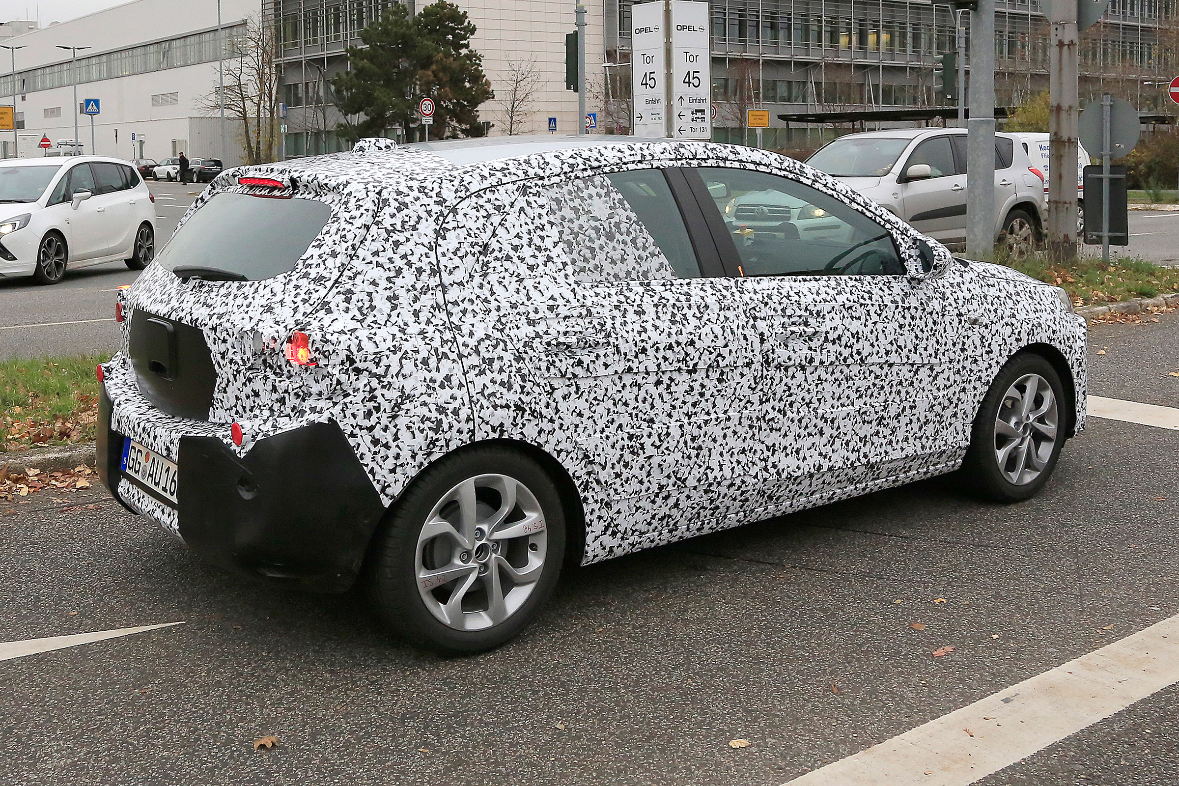 vauxhall corsa 2018 spy shot rear quarter