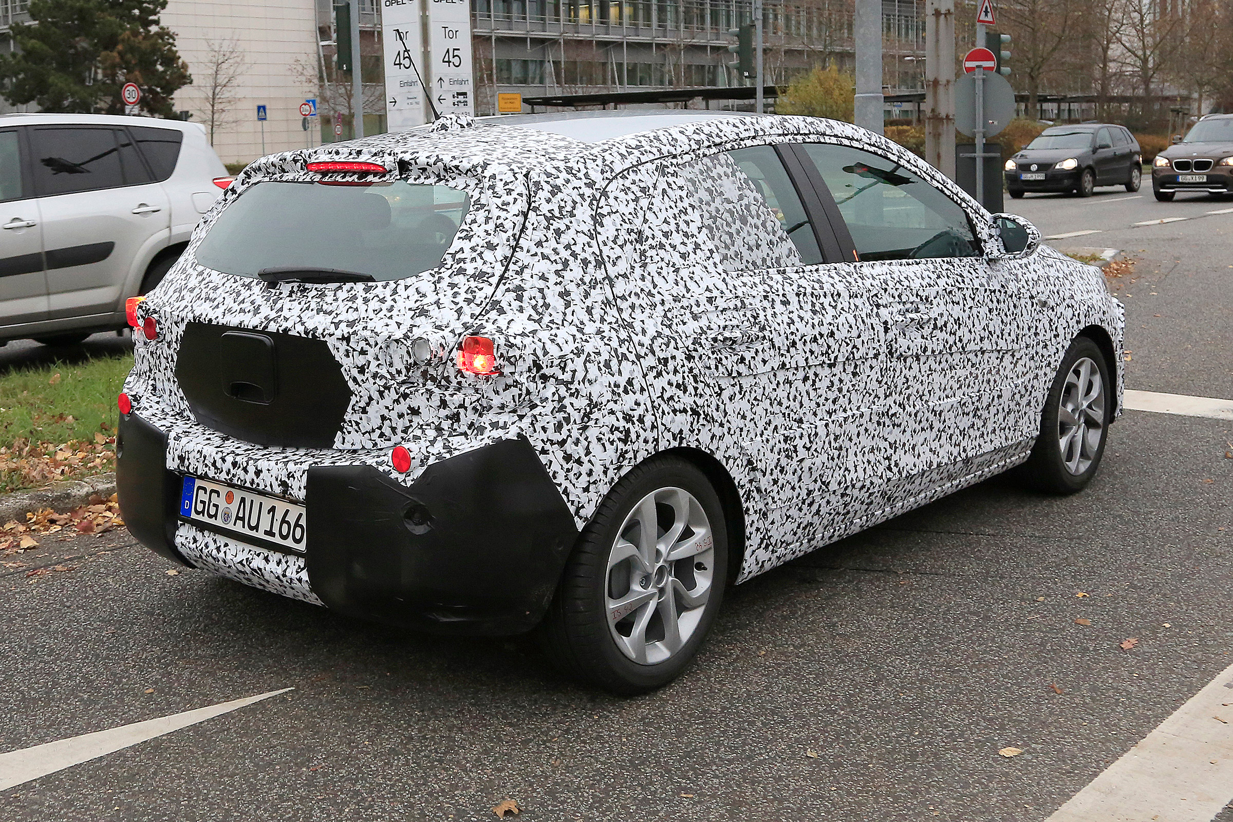 vauxhall corsa 2018 spy shot rear quarter