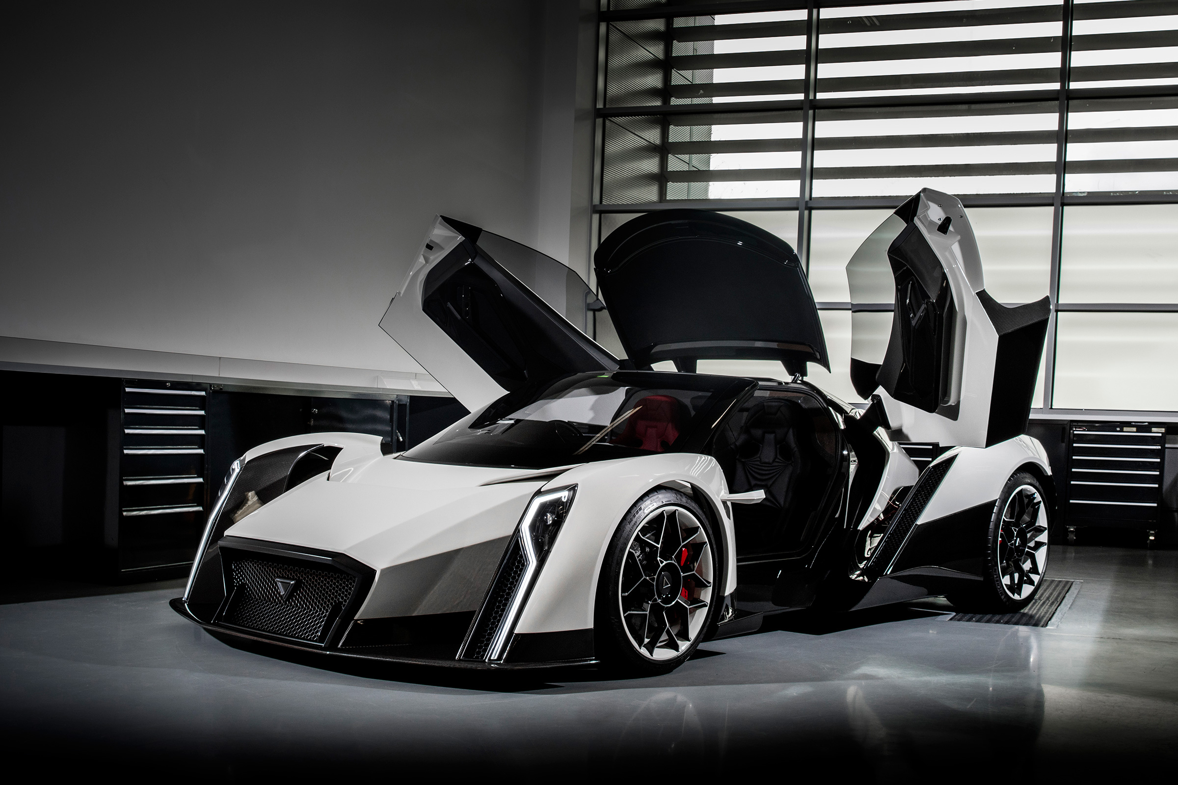 Vanda Dendrobium electric hypercar - doors open