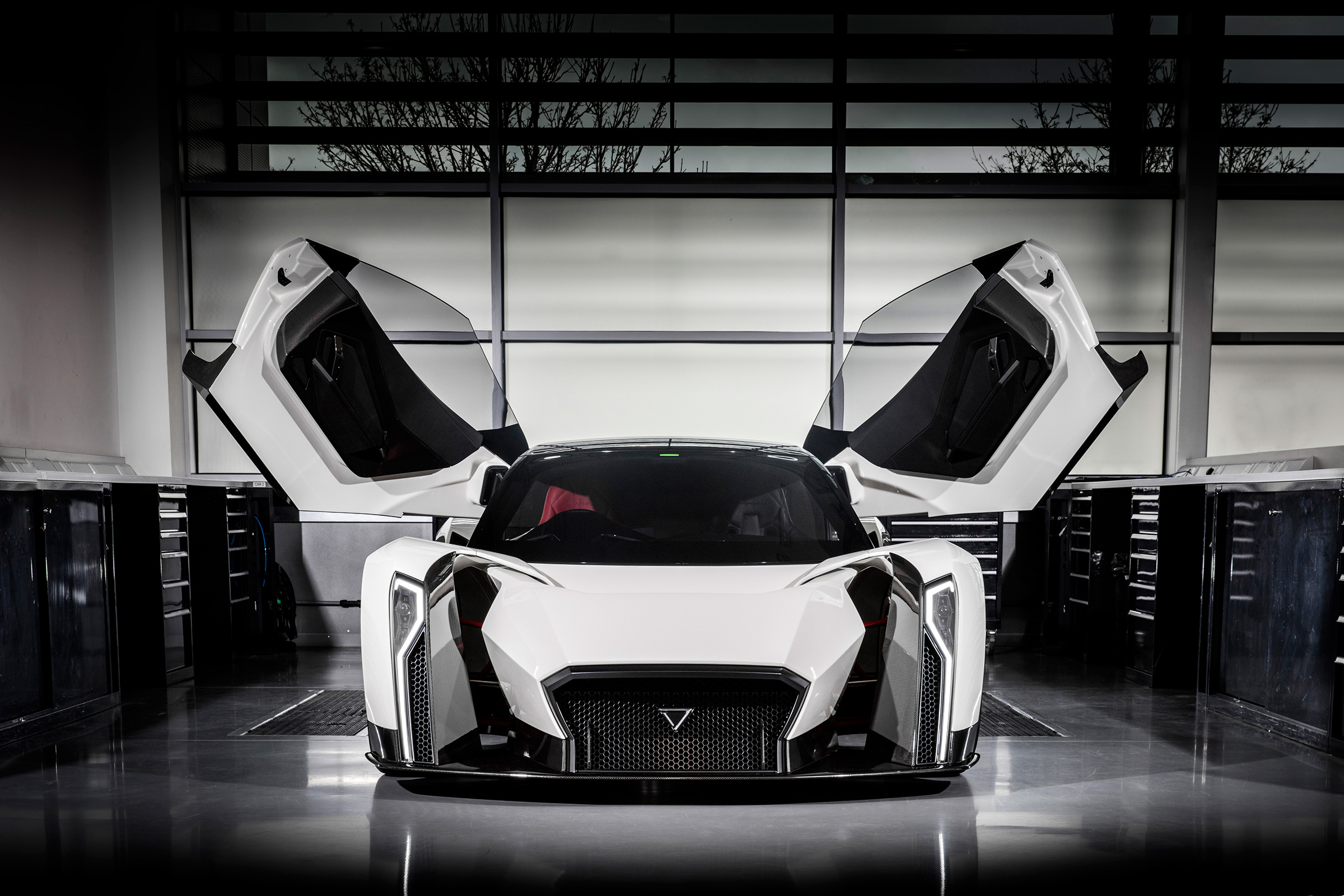 Vanda Dendrobium electric hypercar - doors open front
