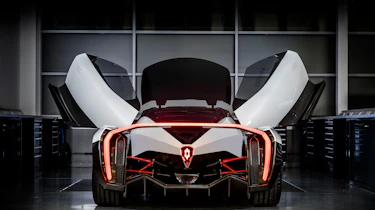 Vanda Dendrobium electric hypercar - rear doors open