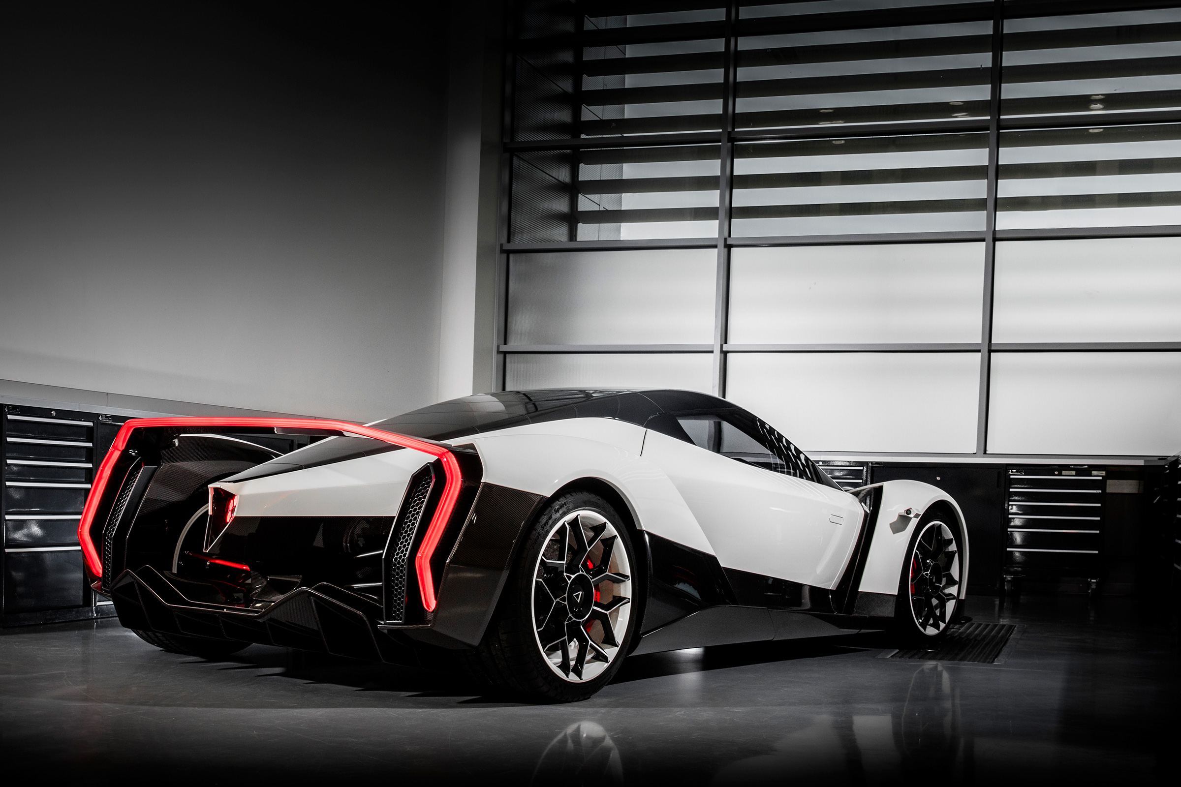 Vanda Dendrobium electric hypercar - rear quarter