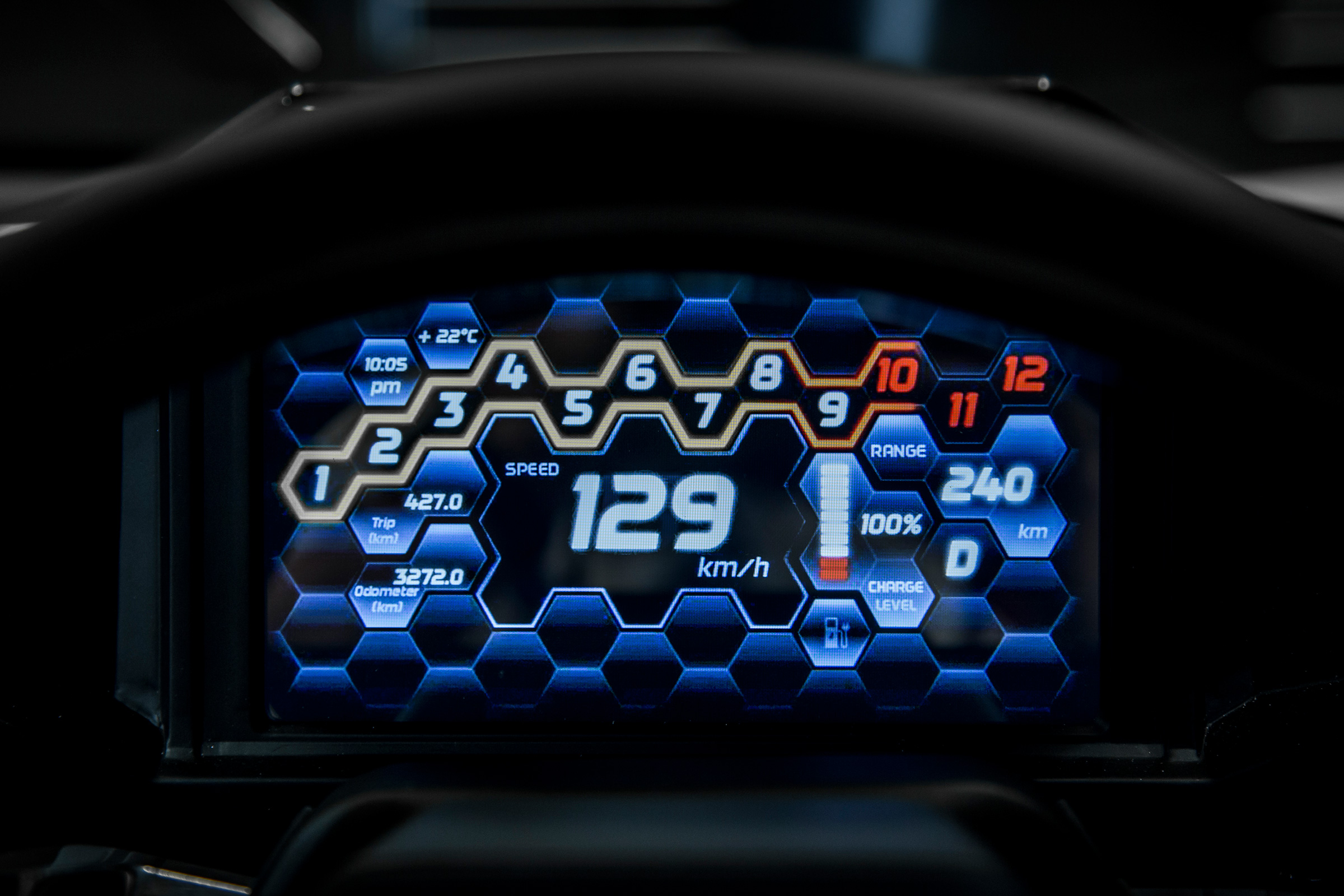 Vanda Dendrobium electric hypercar - instruments