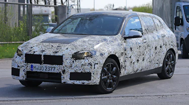 2019 BMW 1 Series spy shot front quarter