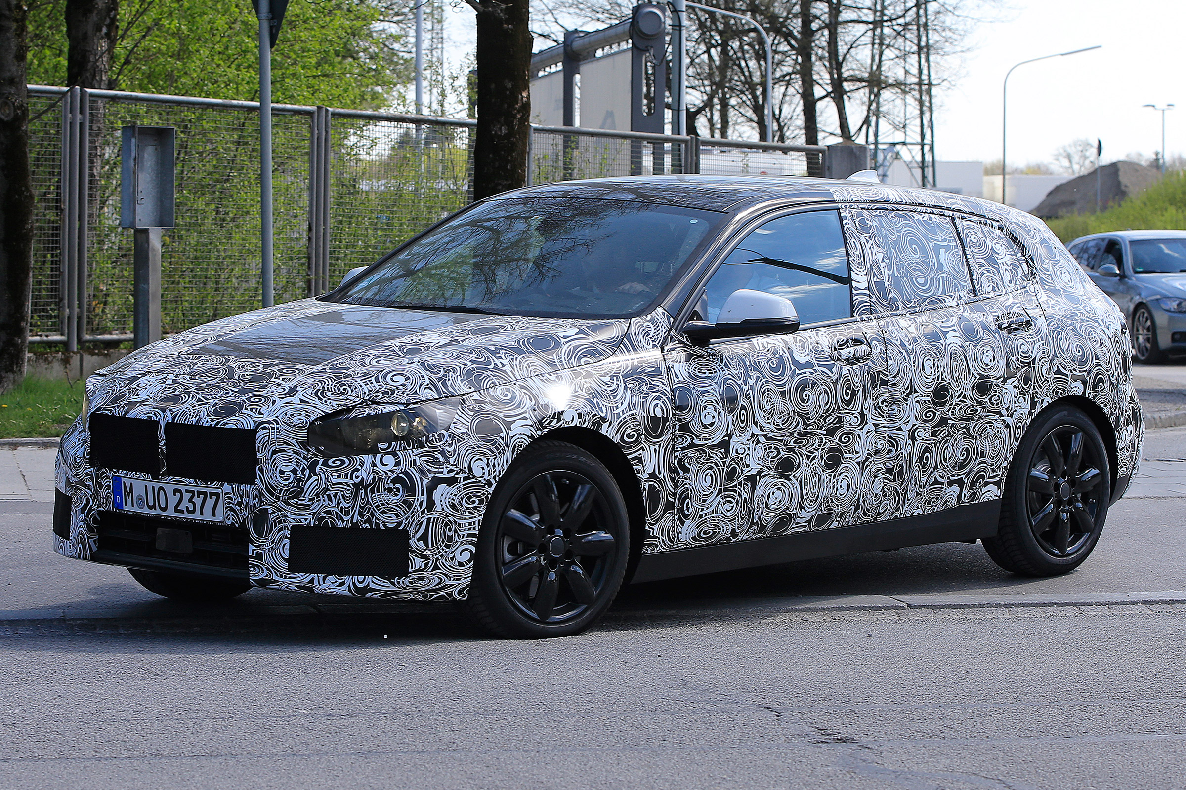 2019 BMW 1 Series spy shot front quarter