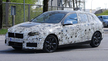 2019 BMW 1 Series spy shot front quarter