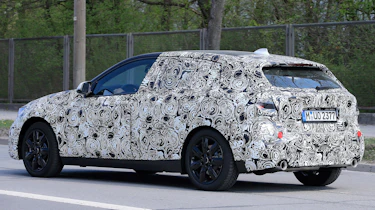 2019 BMW 1 Series spy shot rear quarter