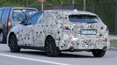 2019 BMW 1 Series spy shot rear quarter