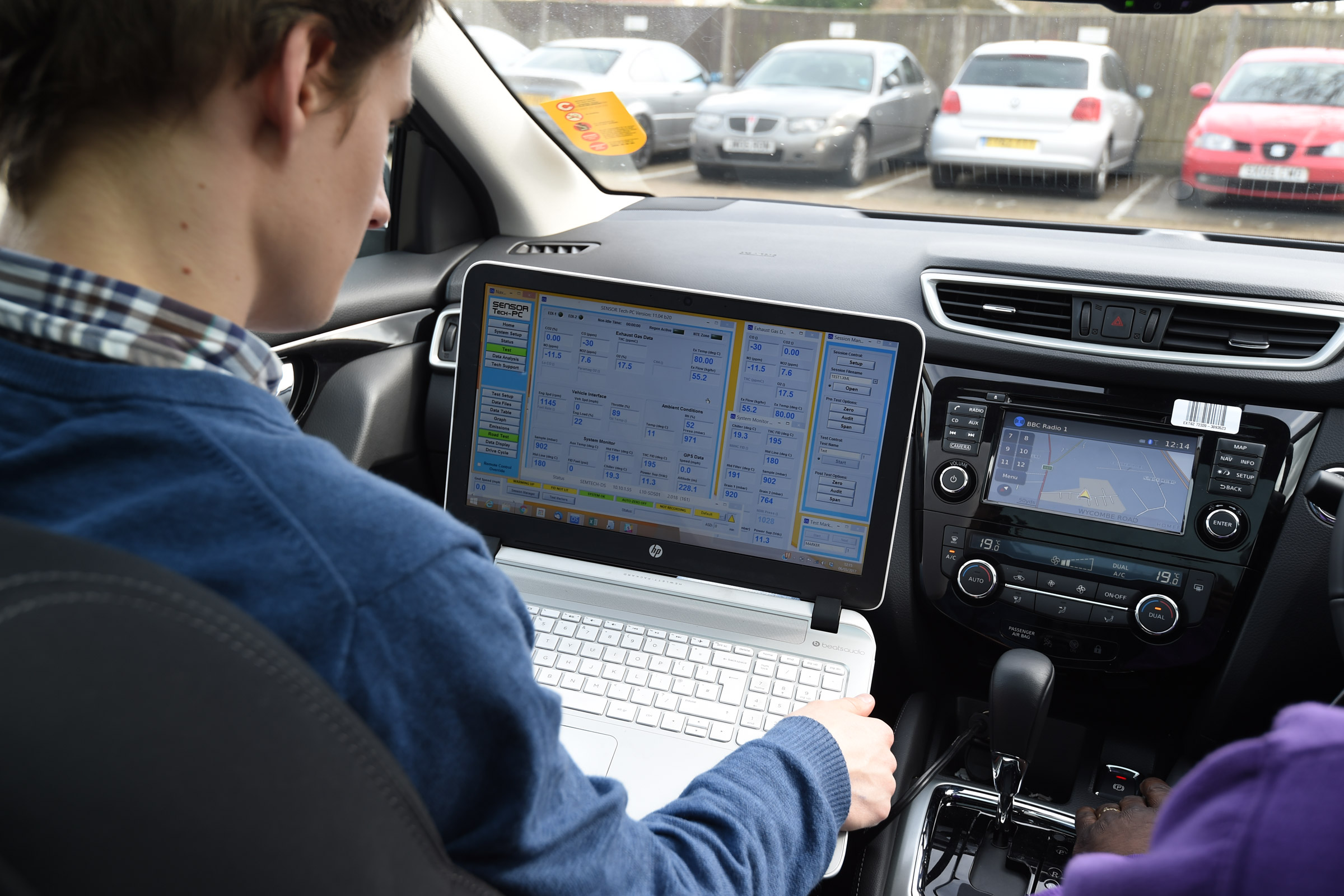 Real world emissions testing laptop