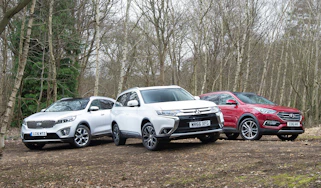 Mitsubishi Outlander vs Hyundai Santa Fe vs Kia Sorento - header