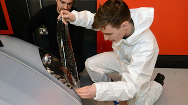 Paint protection film being applied