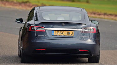 Tesla Model S - rear cornering
