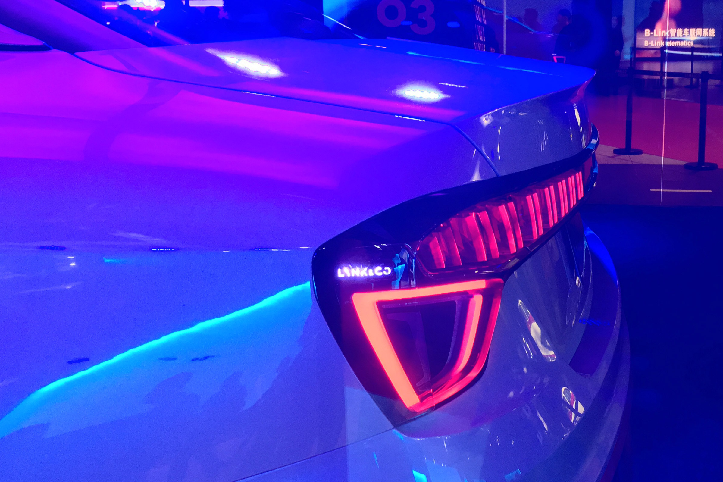 Lynk and Co 03 concept saloon car light
