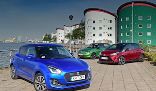 Suzuki Swift vs Toyota Yaris vs Skoda Fabia - header