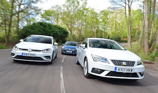 SEAT Leon vs Volkswagen Golf vs Vauxhall Astra - header