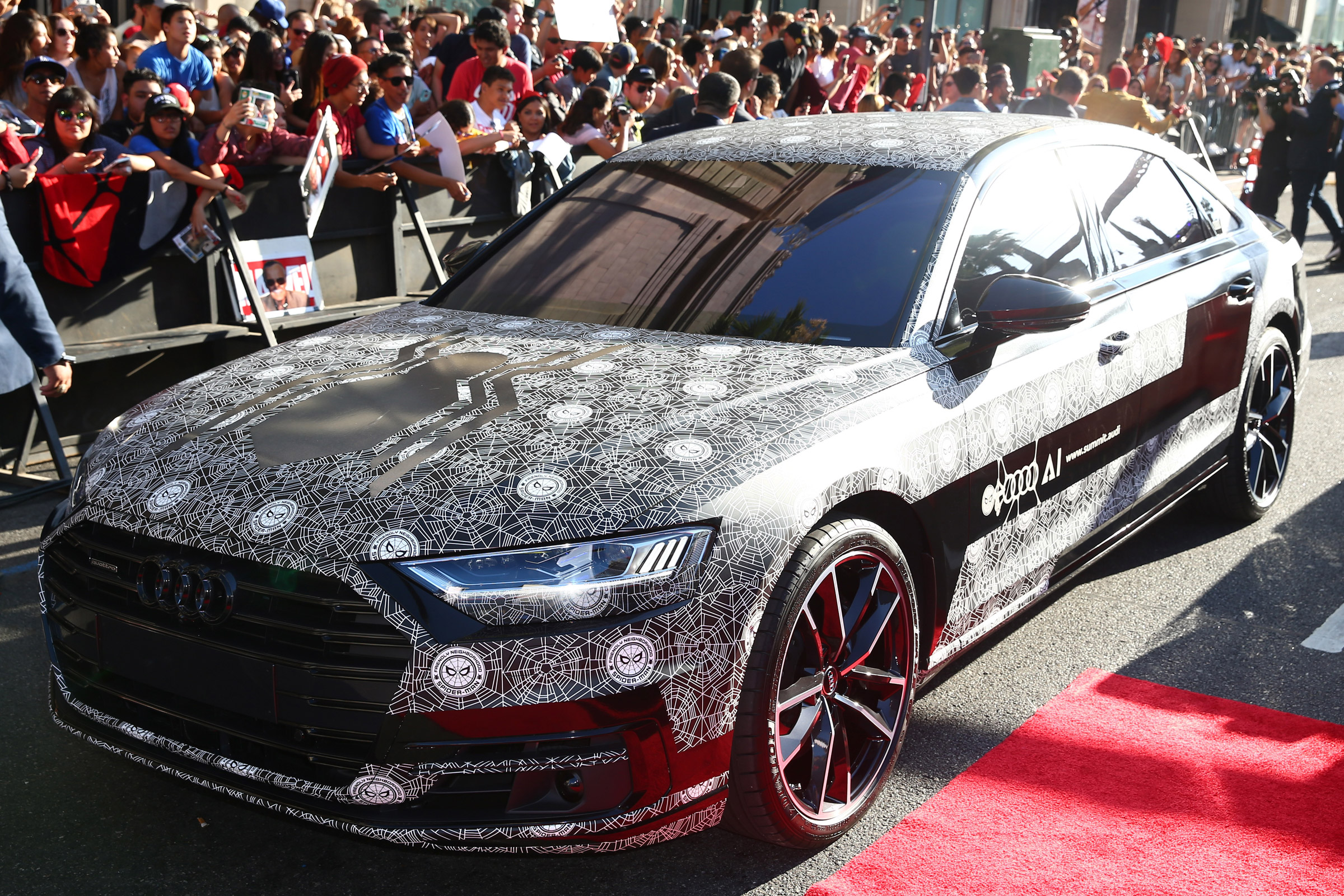New Audi A8 spiderman premier