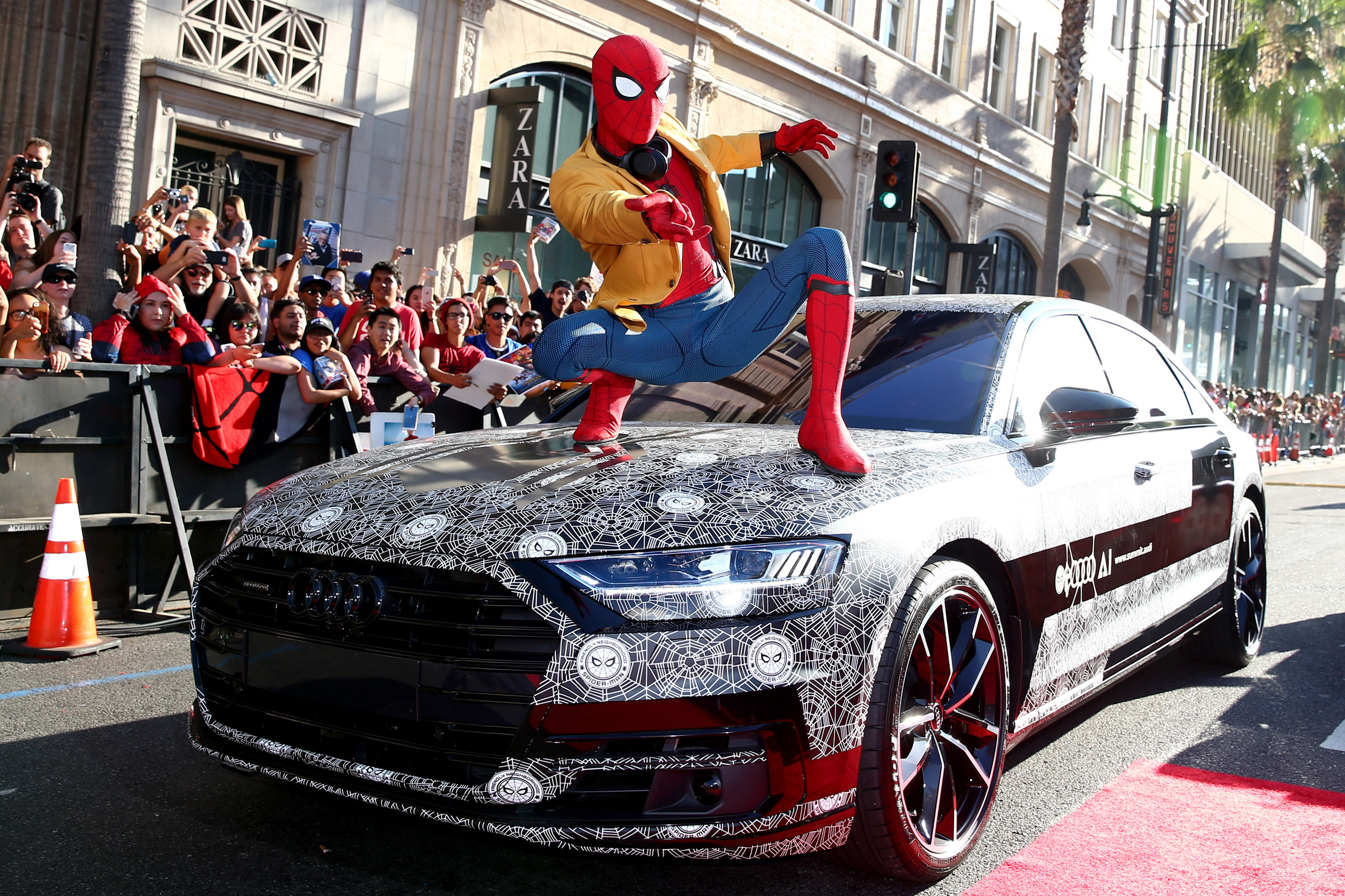 New Audi A8 spiderman premier