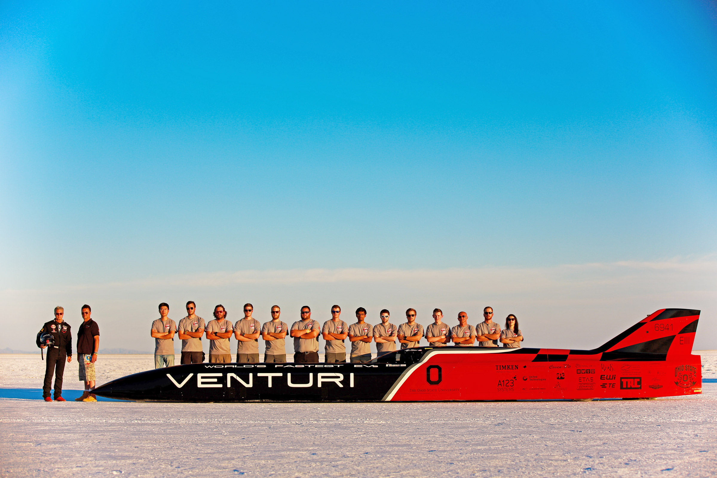 Buckeye Bullet with engineering crew