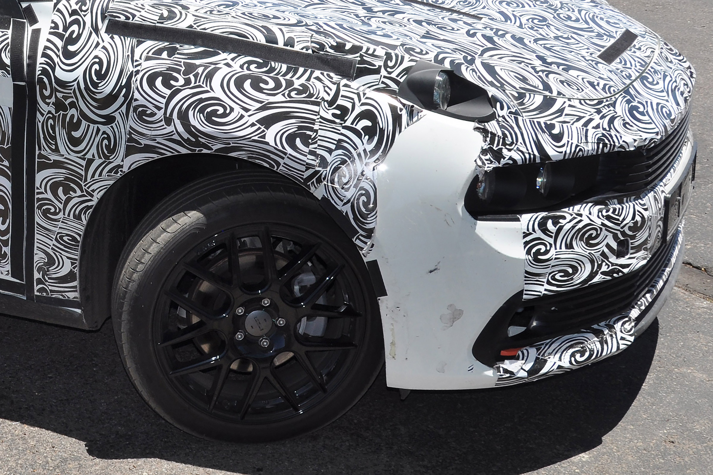 Lynk &amp; Co 03 spy shots front wheel close up