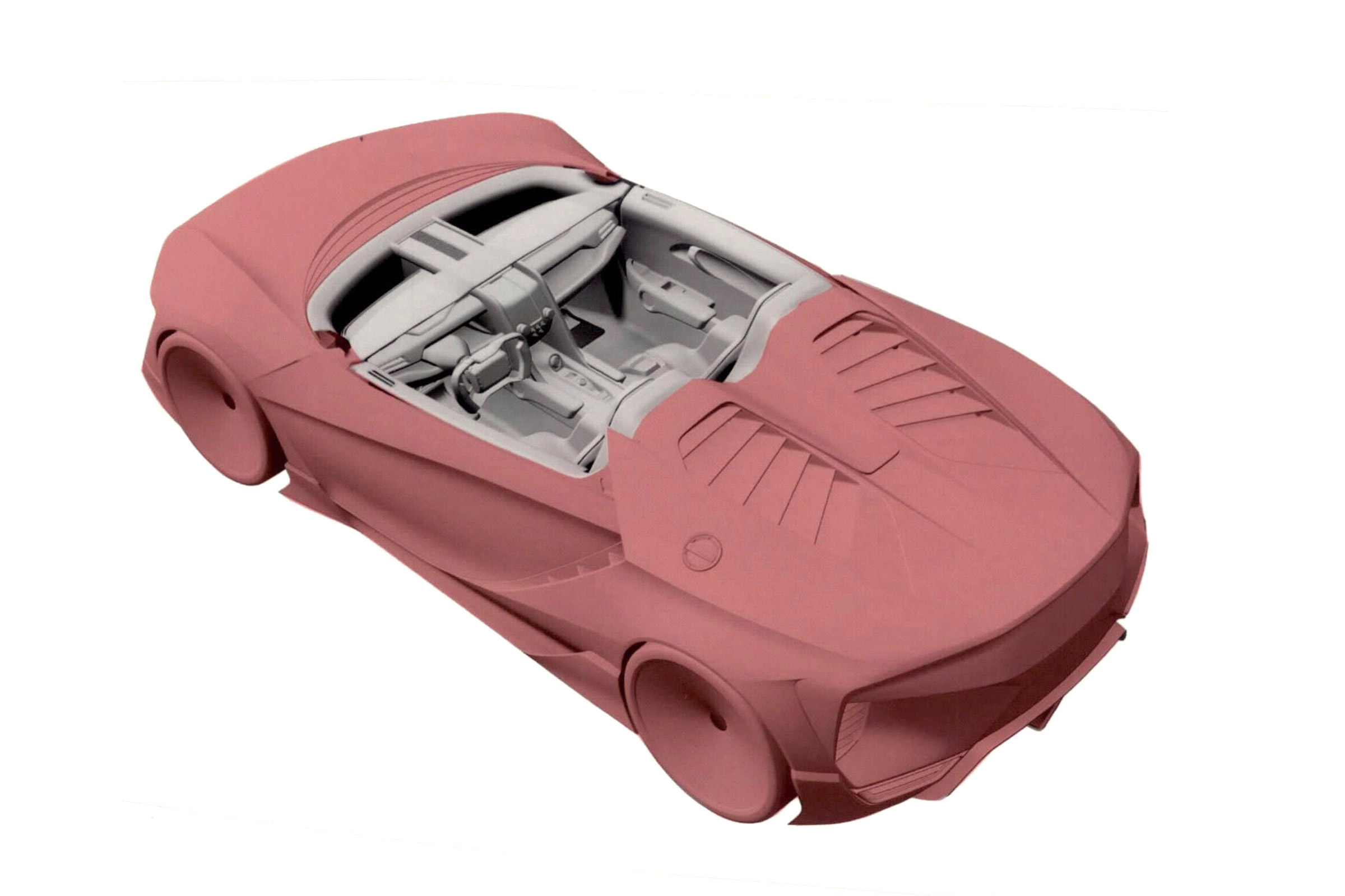 Mystery Honda patent render top rear quarter - S2000