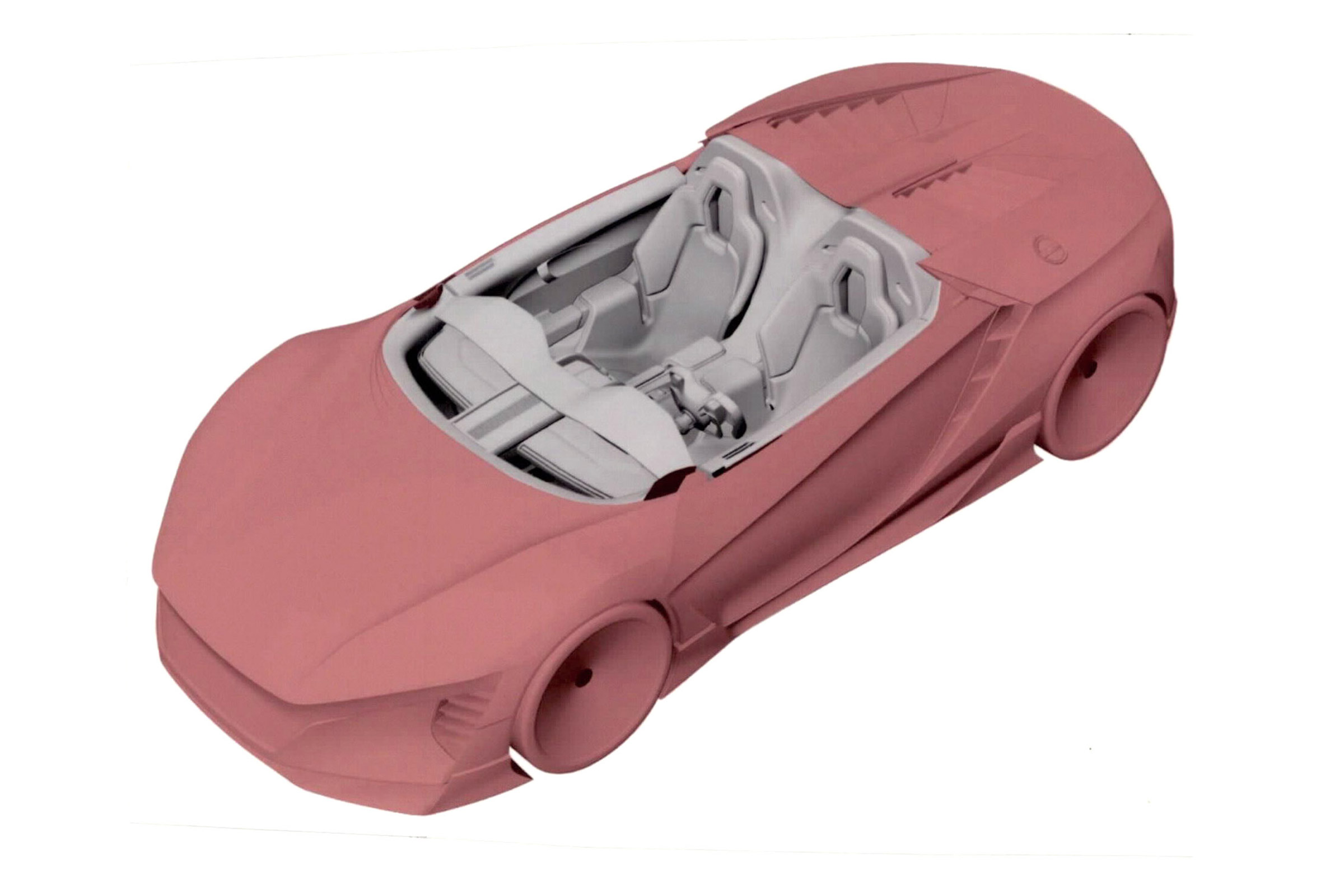 Mystery Honda patent render top front quarter - S2000
