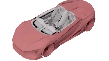 Mystery Honda patent render top front quarter - S2000