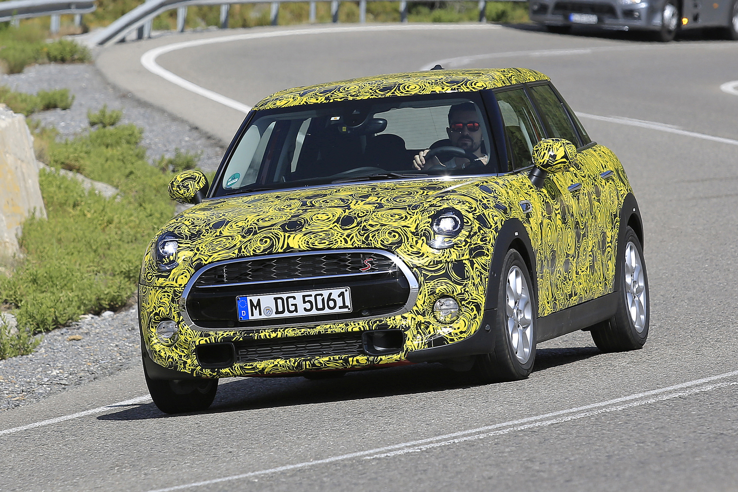 Mini Cooper hatch five-door spied