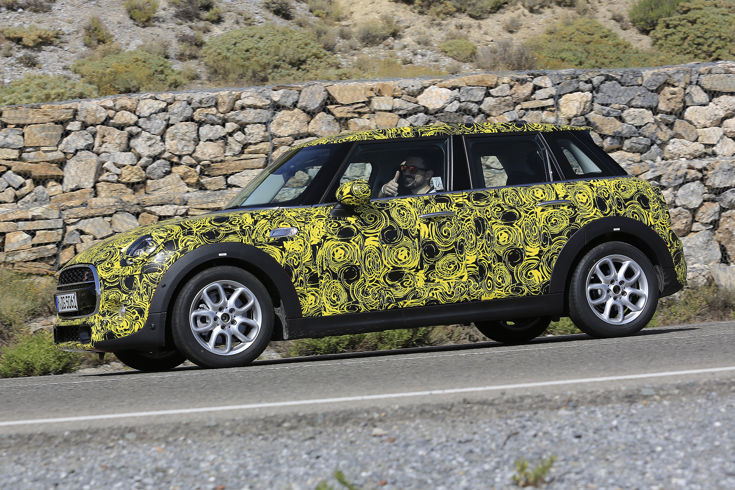 Mini Cooper hatch five-door spied