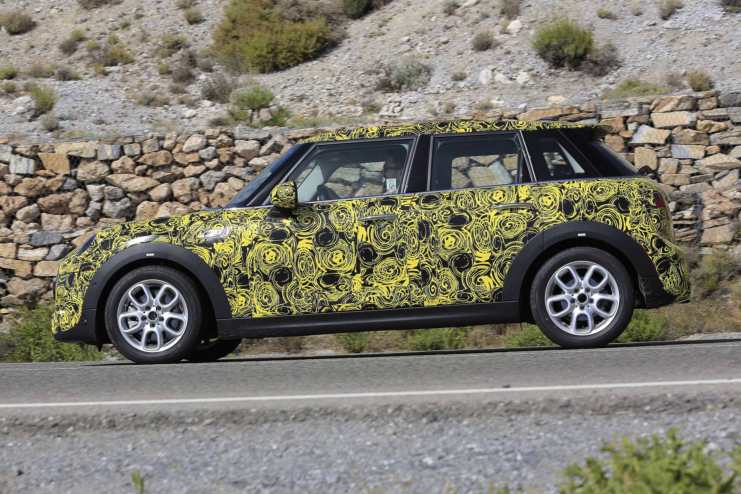 Mini Cooper hatch five-door spied