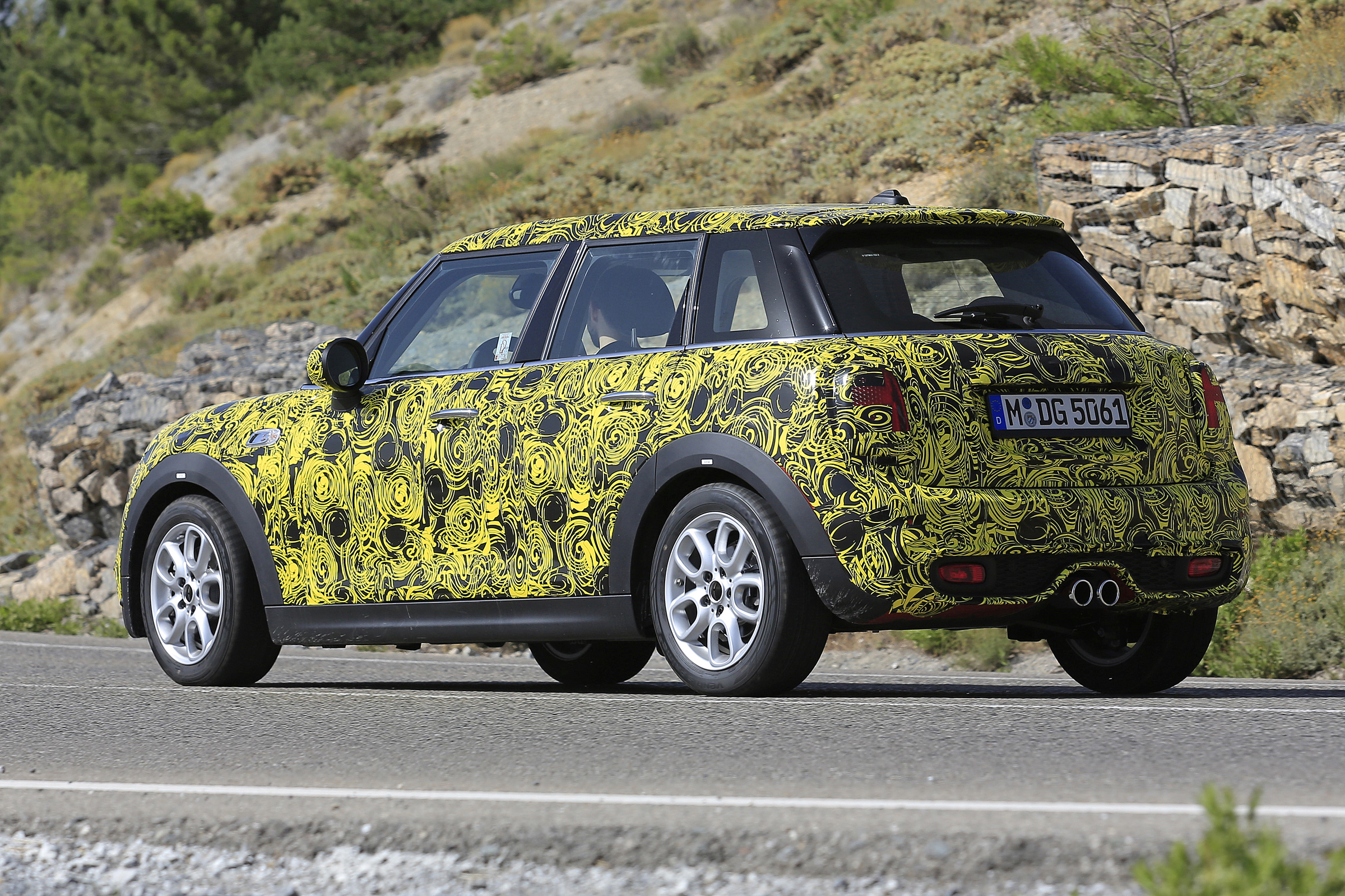 Mini Cooper hatch five-door spied