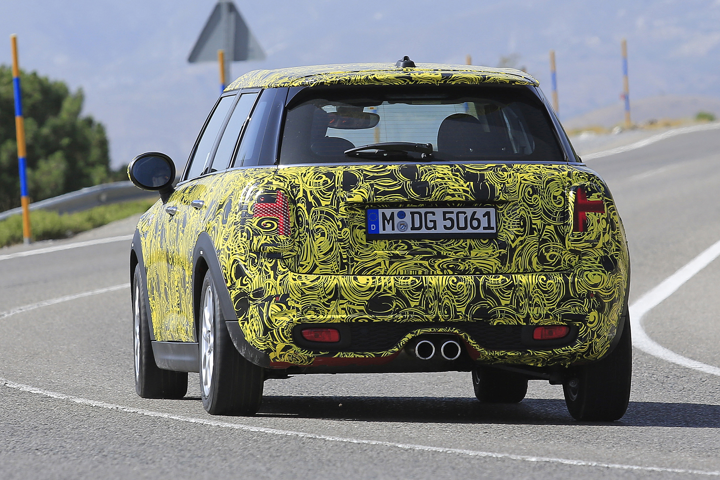 Mini Cooper hatch five-door spied