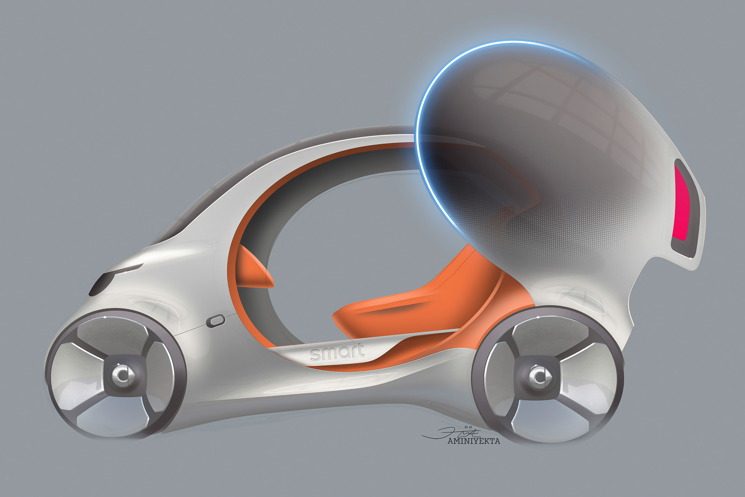 Smart Vision EQ ForFour concept - sketch side door open