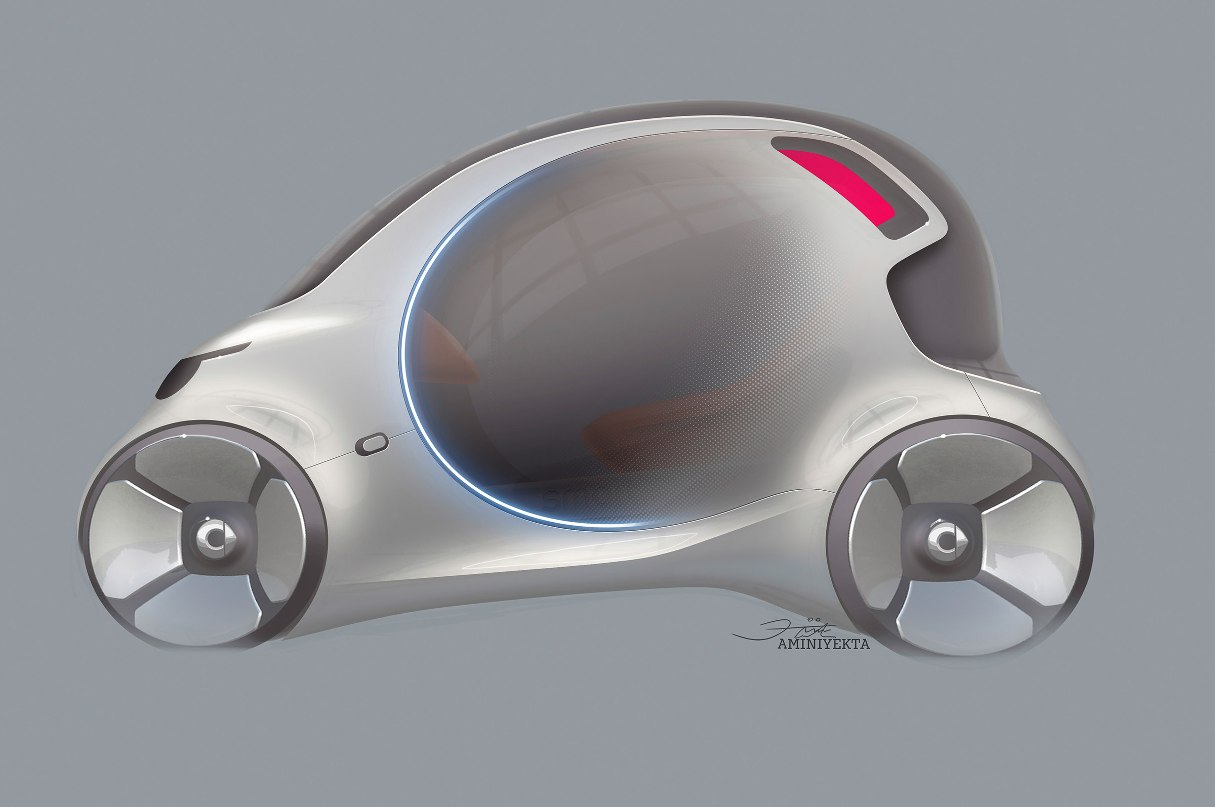 Smart Vision EQ ForFour concept - sketch side