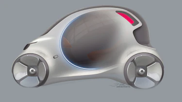 Smart Vision EQ ForFour concept - sketch side